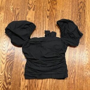 Chic Black Puff Sleeve Blouse